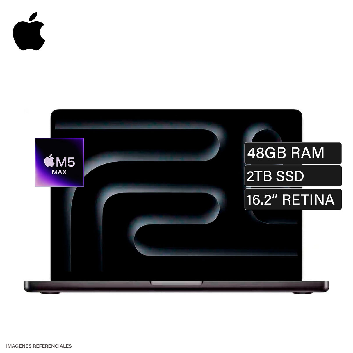 MacBook Pro 16 Chip M5 Max RAM 48GB Disco 2TB SSD 16.2" Retina Space Black Teclado Español (MGEE4E/A)