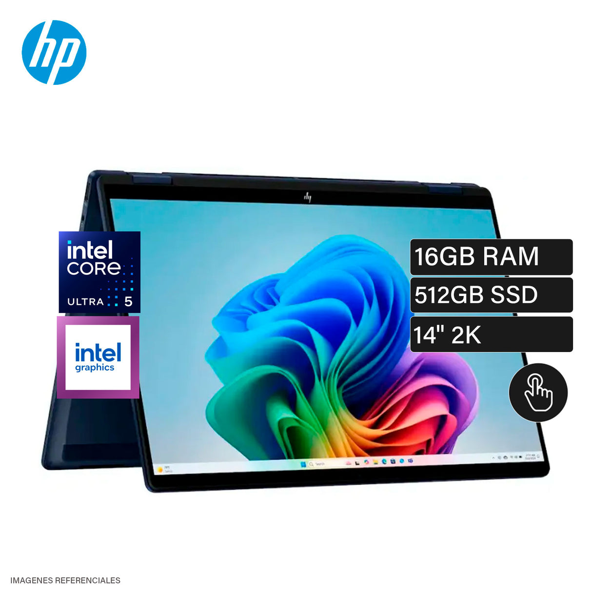 HP Laptop OmniBook X Flip 2-in-1 Next Gen AI 14-fm0013dx Intel Core Ultra 5 226V RAM 16GB SSD 512GB 14" 2K Windows 11