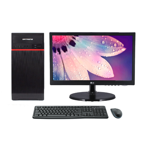 PC Escritorio Intel Ci3 10105 Ram 8GB Disco 500GB SSD Monitor LG 19M38H-B 19" HD + Kit Logitech MK120