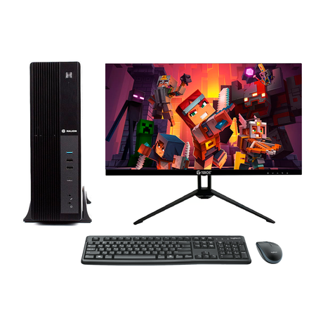 PC Escritorio Intel Ci5 12400 Ram 8GB Disco 500GB SSD Monitor Teros TE-2415S 24" FHD + Kit Logitech MK120