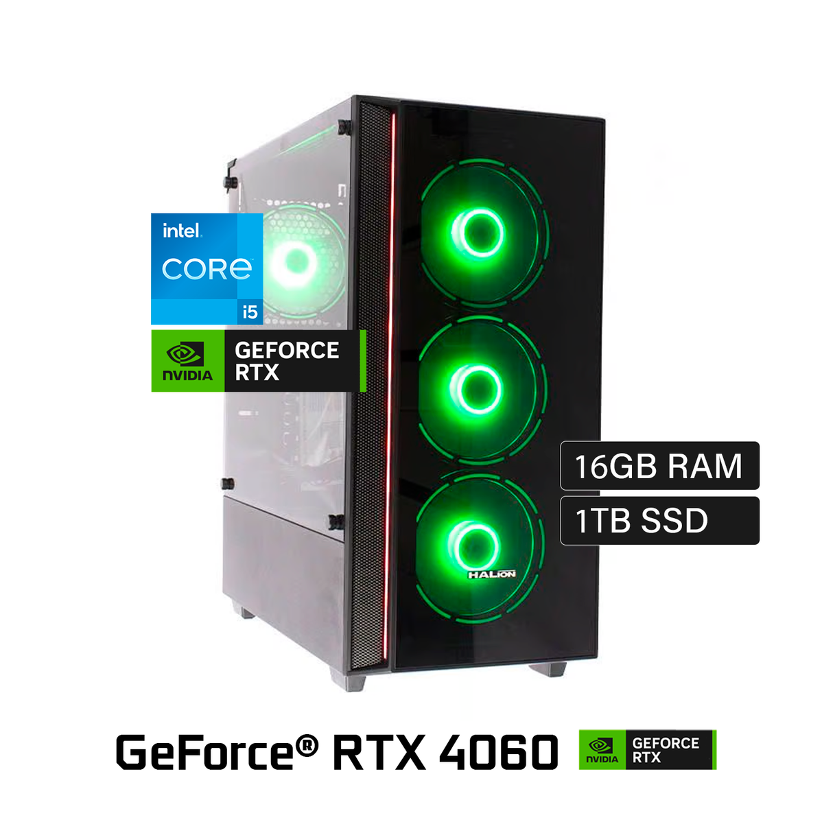 PC Intel Ci5 12400F Ram 16GB Disco 1TB SSD Video Nvidia RTX 4060 8GB