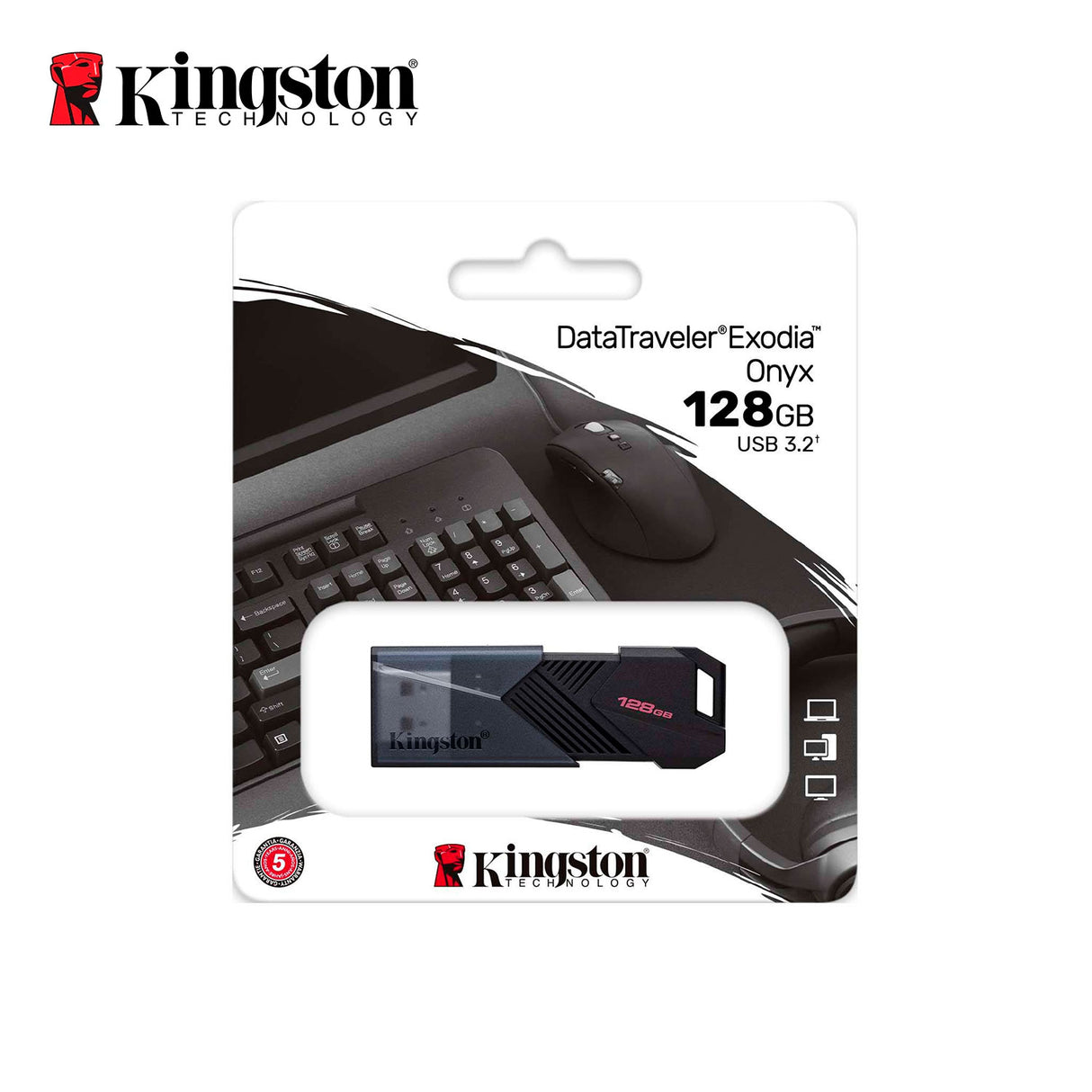 Memoria Usb Kingston DataTraveler Exodia Onyx 128GB 3.2" (DTXON/128GB)