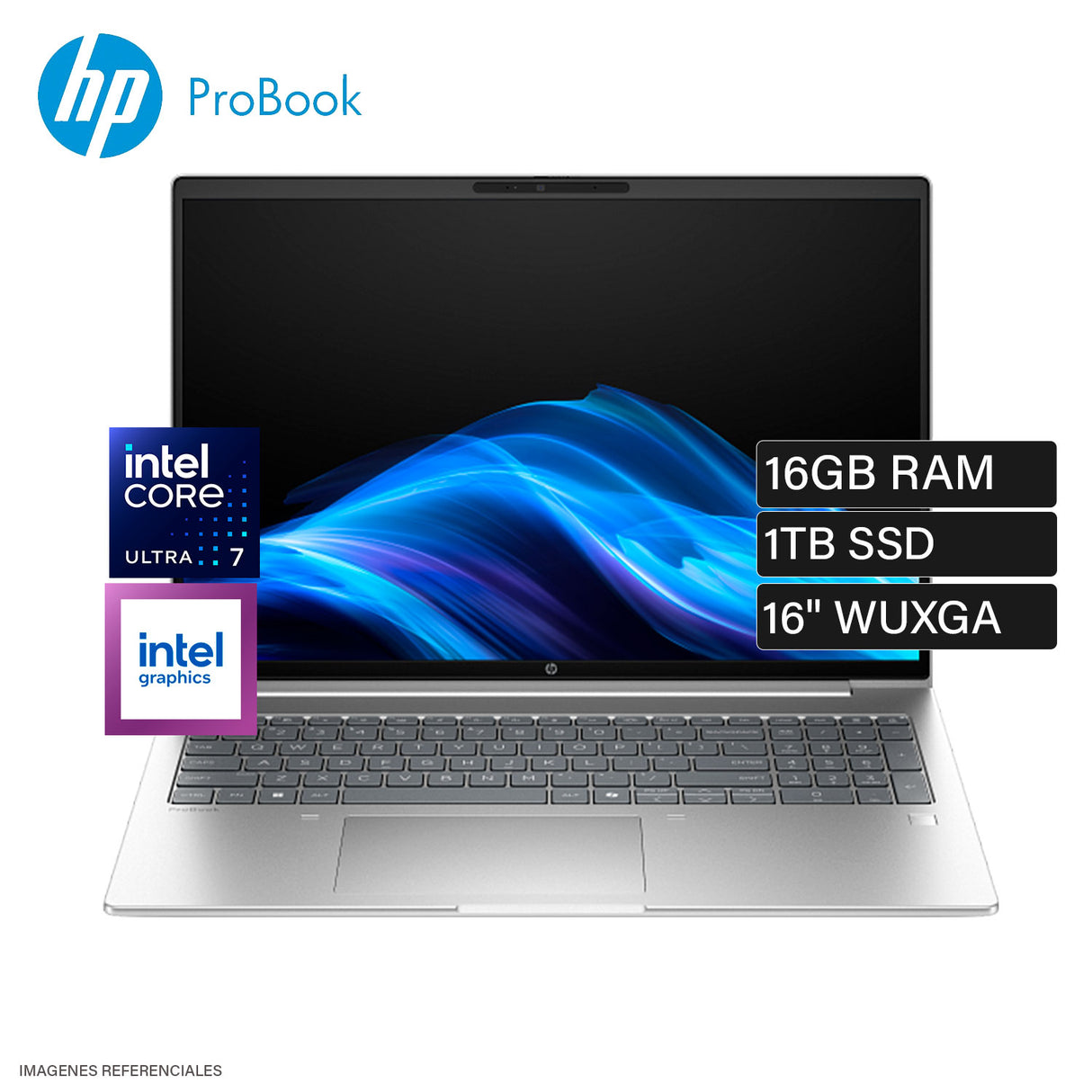Laptop HP ProBook 4 AIG1I Intel Core Ultra 7 255U 16GB RAM 1TB SSD 16" WUXGA Windows 11 Pro (BH8M9LT)