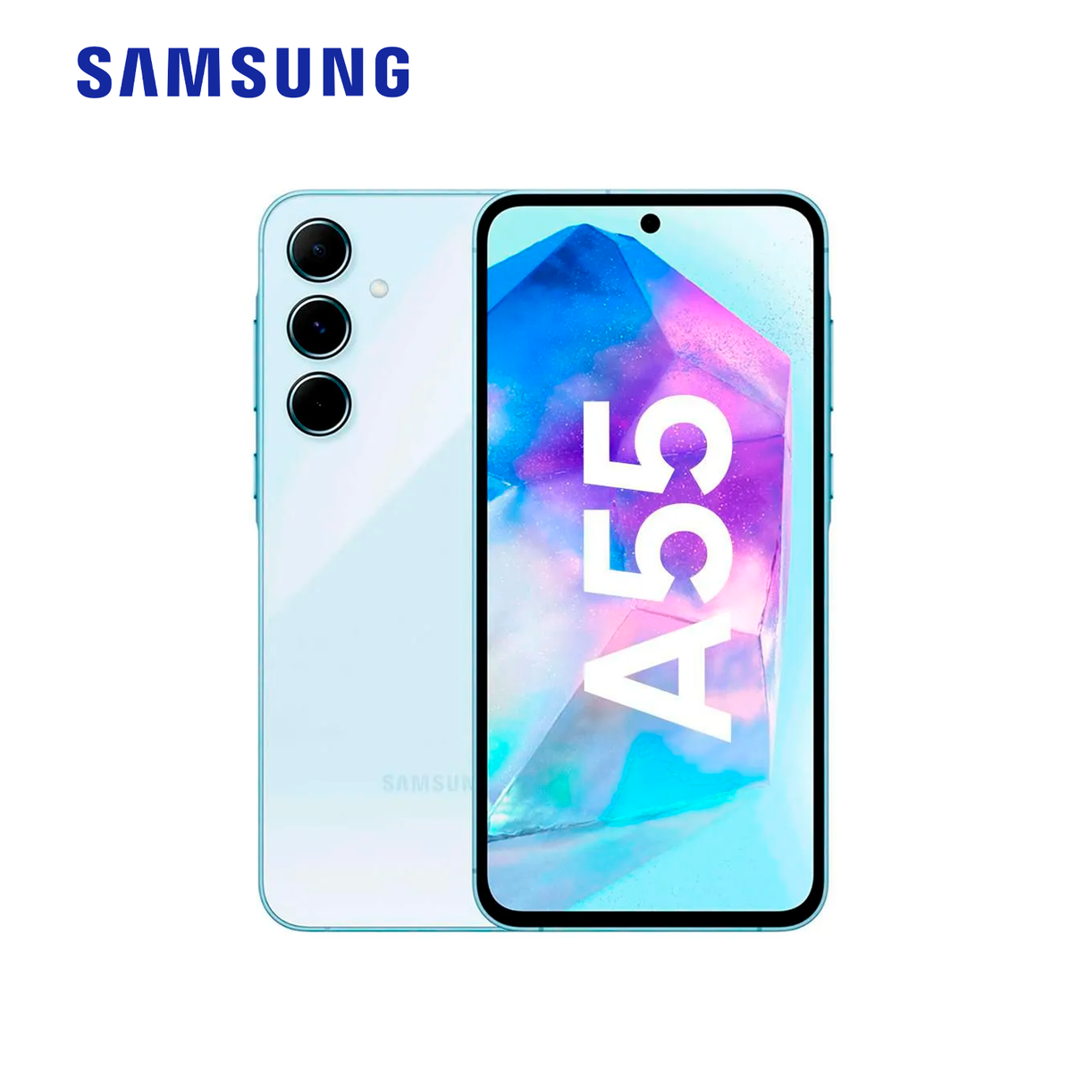 Celular Samsung Galaxy A55 Memoria 8GB Almacenamiento 256GB 6.6" AMOLED 5G Celeste