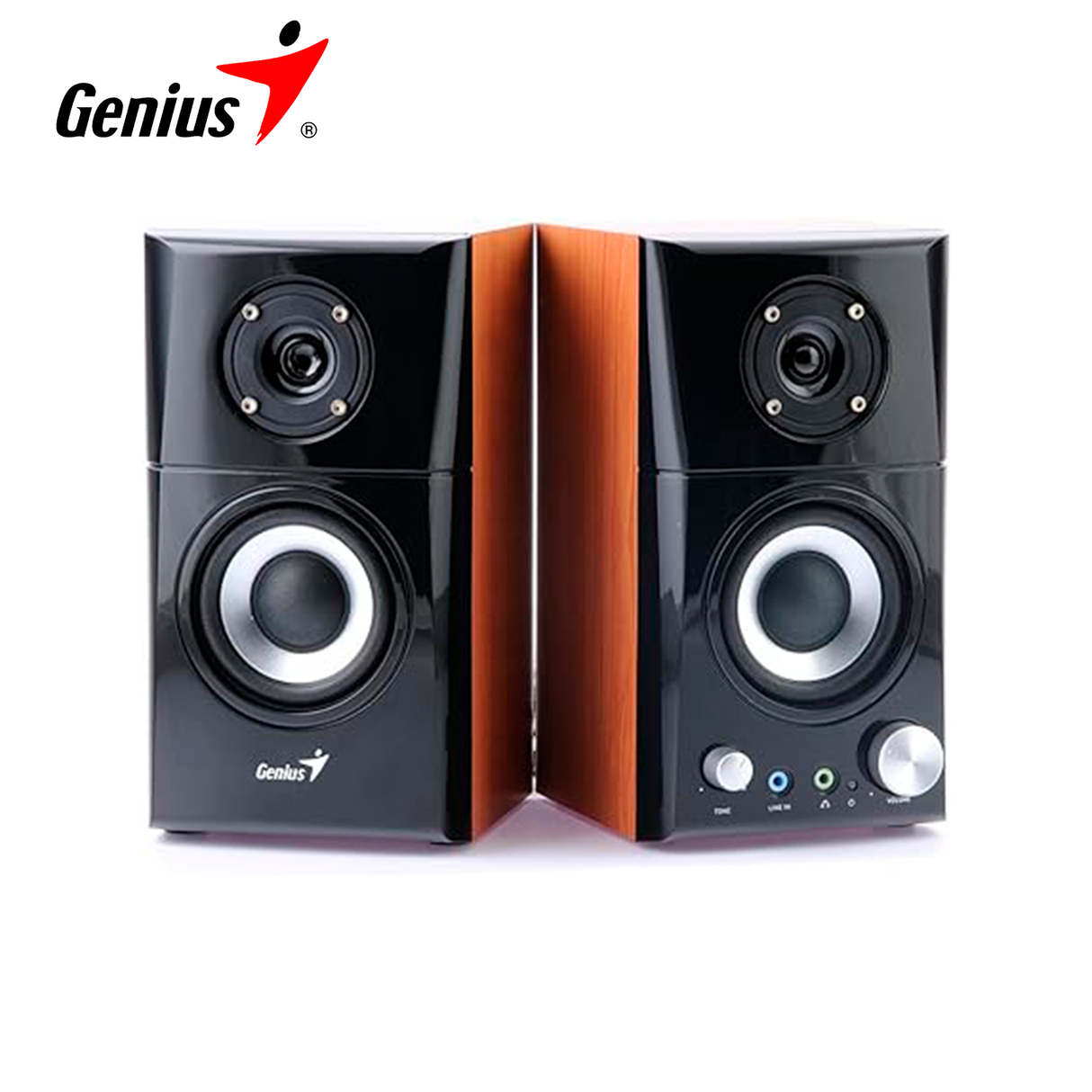 Parlante Genius  SP-HF500A II 2.0 16W 3.5MM 240V WOOD/BLACK