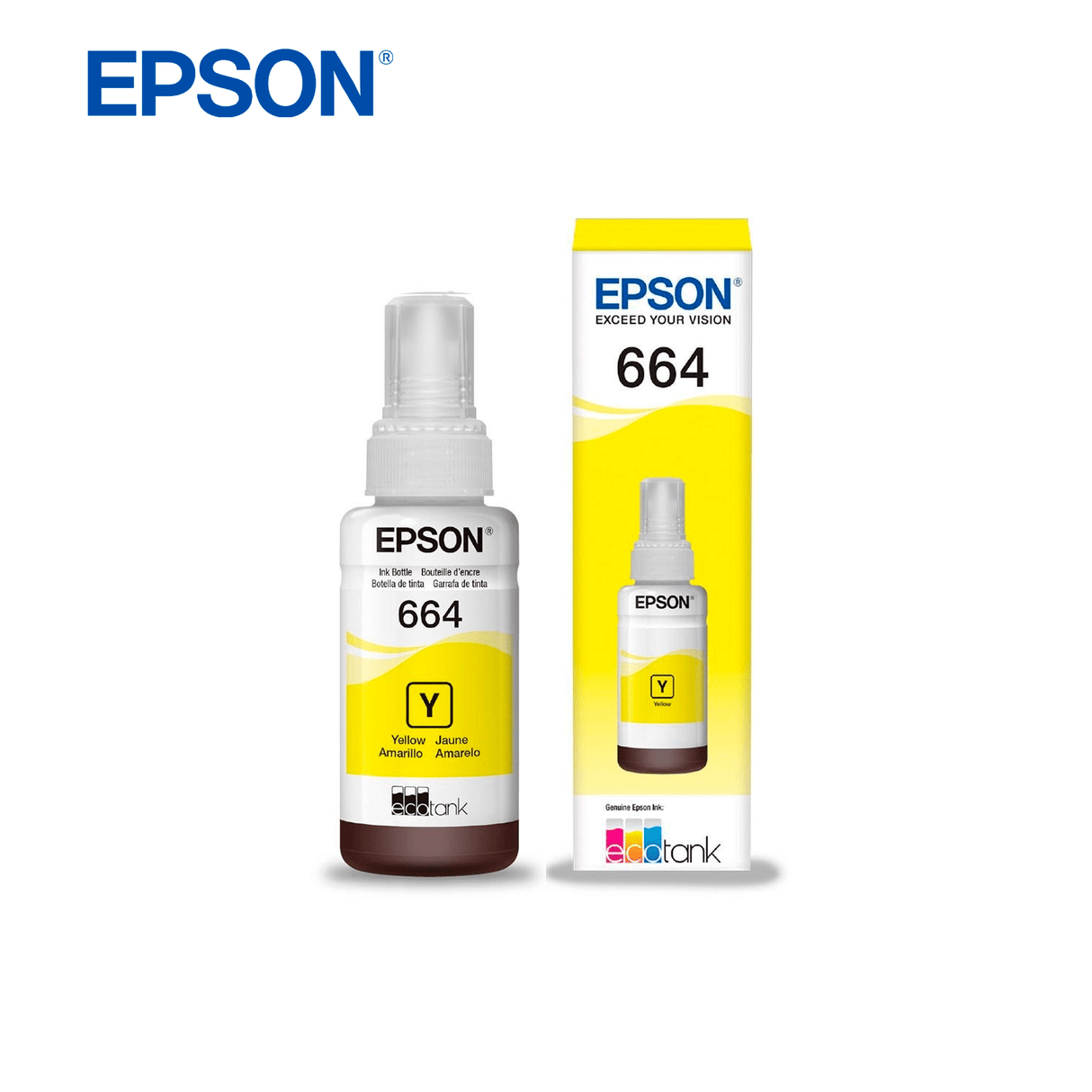 Tinta Epson T664 Ecotank 70Ml Amarillo