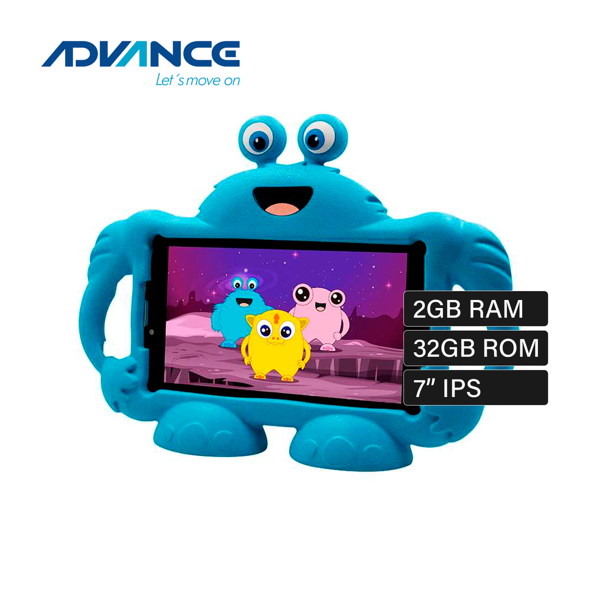 Tablet Advance TR7996 RAM 2GB Almacenamiento 32GB 7" 3G Monster Azul
