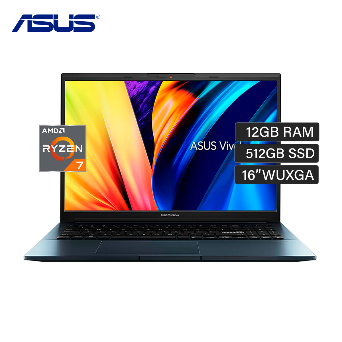 Laptop ASUS VivoBook M1603QA-R712512 Ryzen 7 5800HS RAM 12GB Disco 512 ...