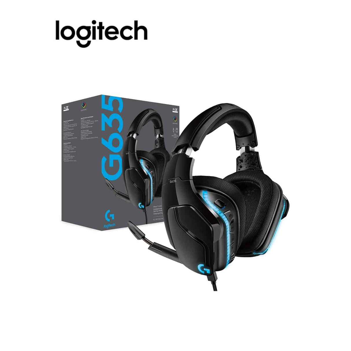 Audífono Logitech G635 Surround Sound 7.1 lightsync Gaming Headset