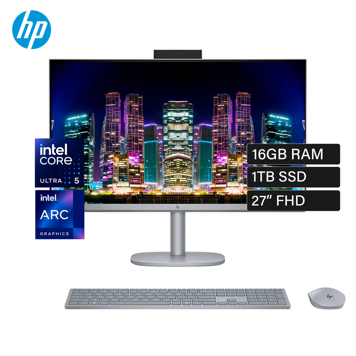 All in One HP OmniStudio X 27-CS0252LA Intel Core Ultra 5 125H Ram 16GB  Disco 1TB SSD 27″ FHD Windows 11 (BM6P4LA#ABM)