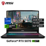 Laptop MSI Katana 15HX B14WGK-016US Intel Core i9 14900HX RAM 32GB Disco 1TB SSD Video NVIDIA RTX 5070 8GB 15.6" WQHD Windows 11