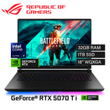Laptop Asus ROG Strix SCAR 18 (2025) G835 G835LR-XS96 Intel Core Ultra 9 275HX RAM 32GB Disco 1TB SSD Video NVIDIA RTX 5070 Ti 12GB 18" WUXGA Windows 11 Pro (90NR0LS1-M003K0)