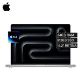 MacBook Pro 16 Chip M4 Pro Ram 24GB Disco 512GB SSD 16.2" Retina Teclado Español Silver (MX2T3E/A)