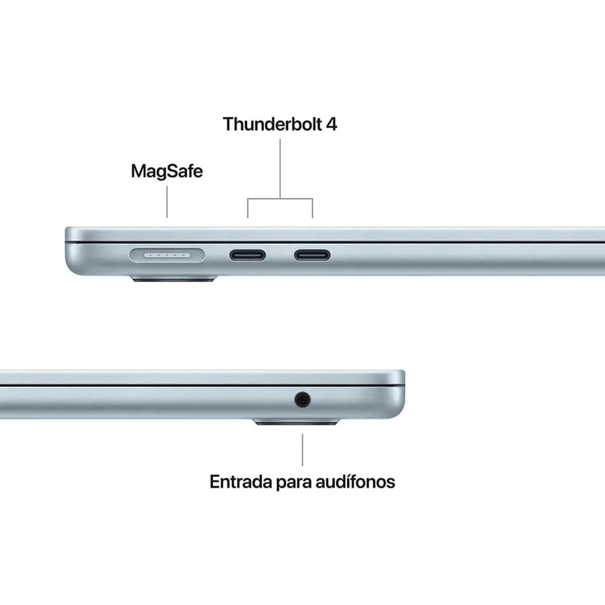 MacBook Air 13 Chip M4 Ram 16GB Disco 512GB SSD 13.6" Retina Sky Blue Teclado Español (MC6U4E/A)