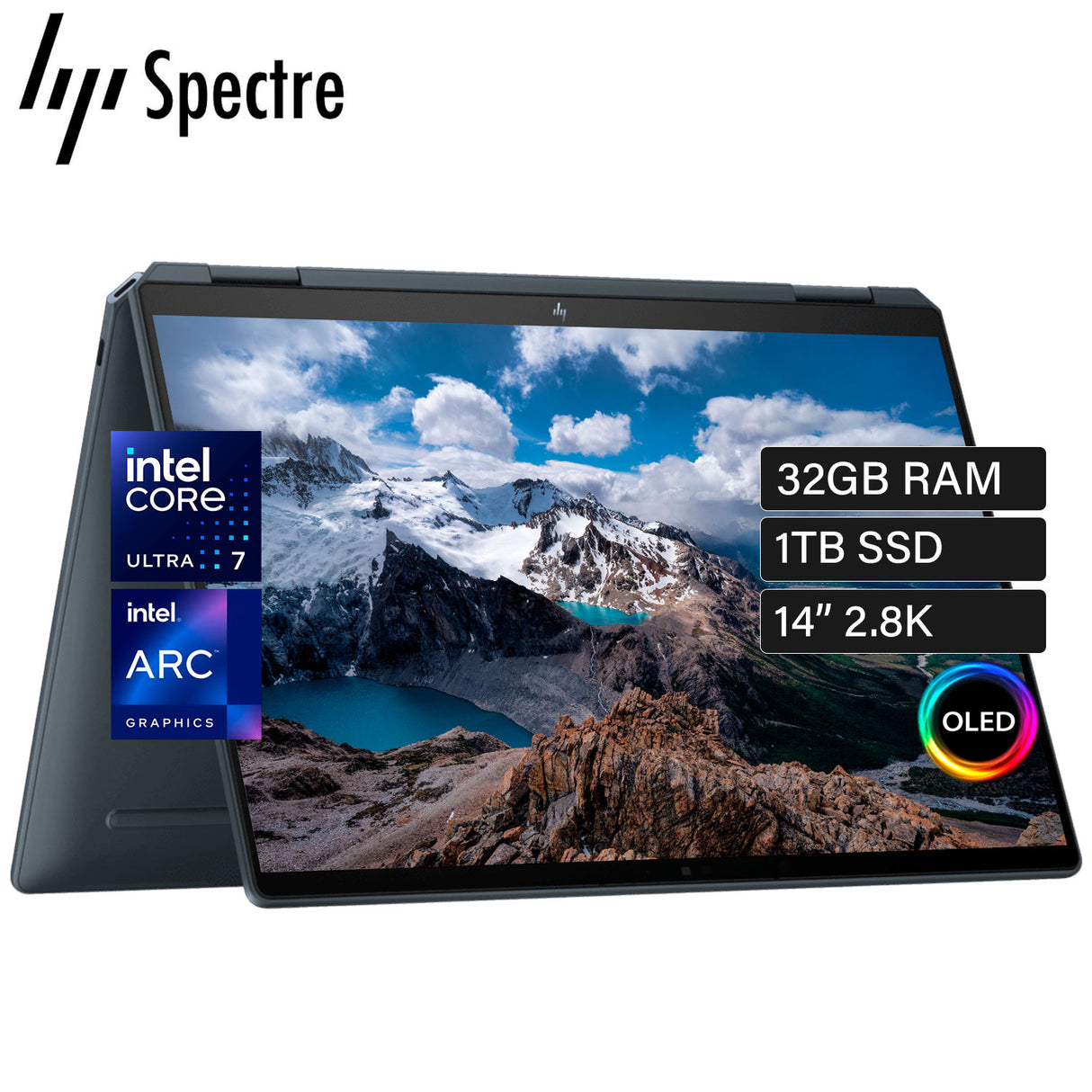 Laptop HP Spectre X360 14-EU0000LA Intel Core Ultra 7 155H RAM 32GB SSD 1TB 14" 2.8K OLED Windows 11 (A14MTLA#ABM)