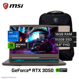Laptop MSI Thin 15 B13UC-3075XPE Intel Core i7 13620H Ram 16GB Disco 512GB SSD RTX 3050 4GB 15.6" FHD FreeDos (9S7-16R831-3075) 2 AÑOS DE GARANTIA
