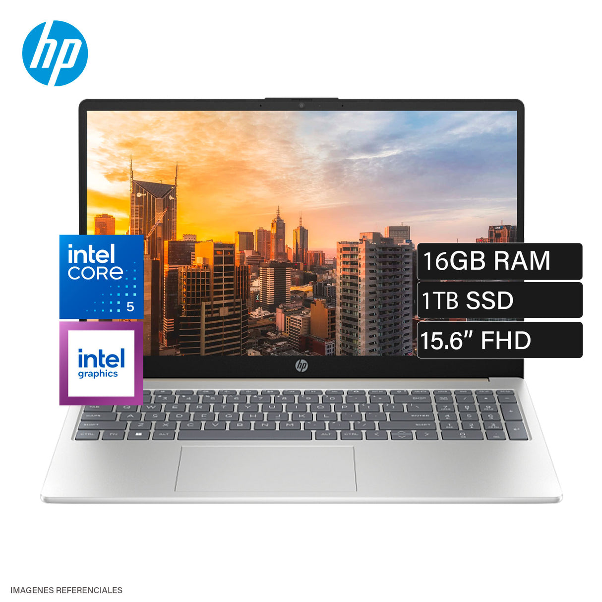 Laptop Hp 15-FD0266LA Intel Core 5 120u Ram 16gb Disco 1tb Ssd 15.6" Freedos (B9TY5LA#ABM)