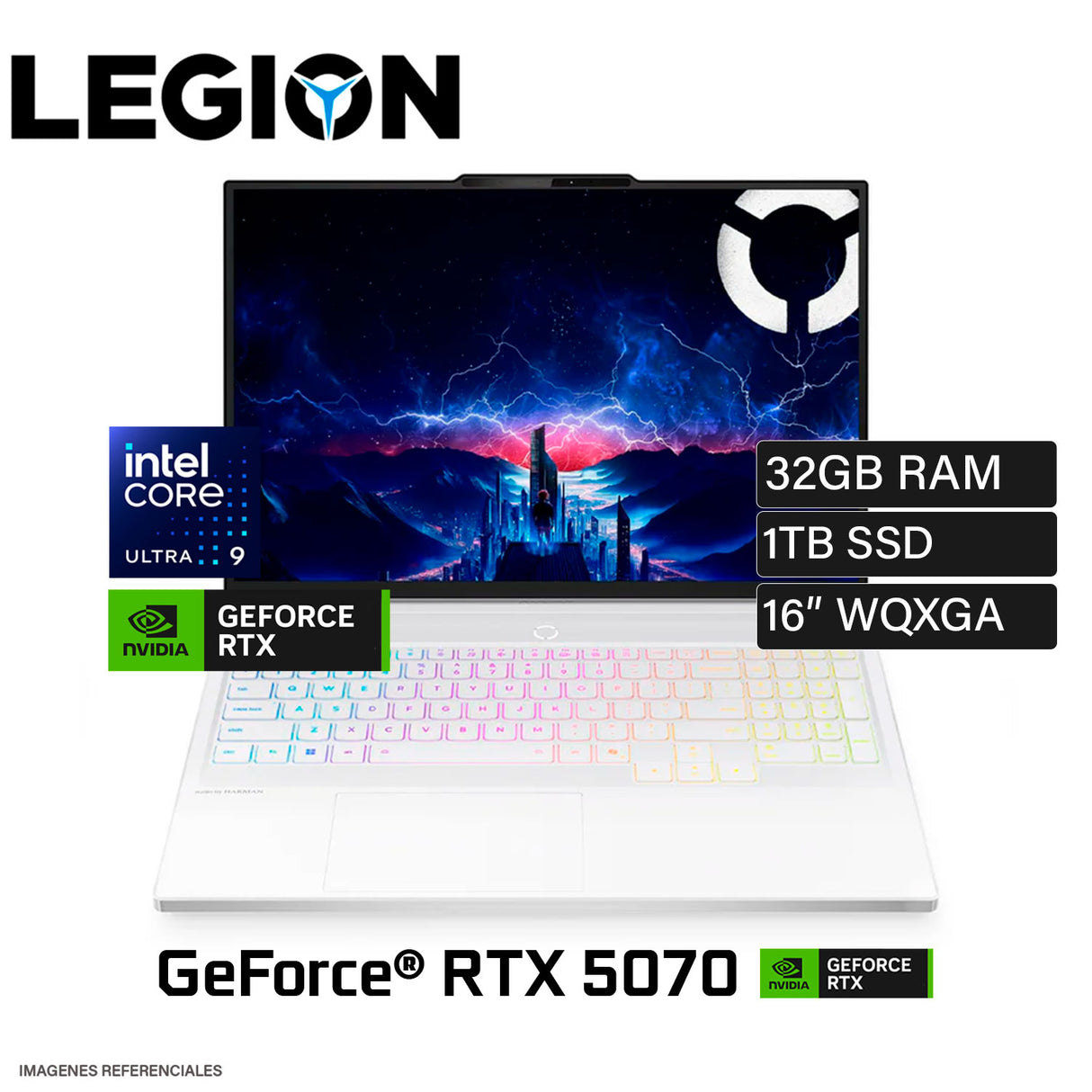 Laptop Lenovo Legion 7 16IAX10 Intel Core Ultra 9 275HX Ram 32GB Disco 1TB SSD NVIDIA RTX 5070 16″ WQXGA OLED Windows 11