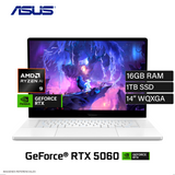 Laptop ASUS ROG ZEPHYRUS GA403UM-G14.R9HX4 Ryzen 9 270 Ram 16GB Disco 1TB SSD Video Nvidia RTX 5060 8GB 14" WQXGA OLED Windows 11