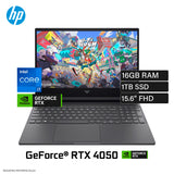 Laptop HP Victus 15-FA2012LA Intel Core i7 13620H RAM 16GB Disco 1TB SSD Nvidia RTX 4050 6GB 15.6" FHD Windows 11 (BA1U3LA#ABM)
