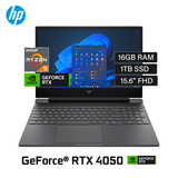 Laptop HP Victus 15-FB2021LA Ryzen 5 8645HS RAM 16GB Disco 1TB SSD Video RTX 4050 6GB 15.6" FHD Windows 11