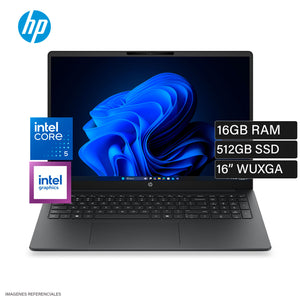 Laptop HP 200 G2i Intel Core 5 120U Ram 16GB Disco 512GB SSD 16" WUXGA FreeDOS (D61LBAT)