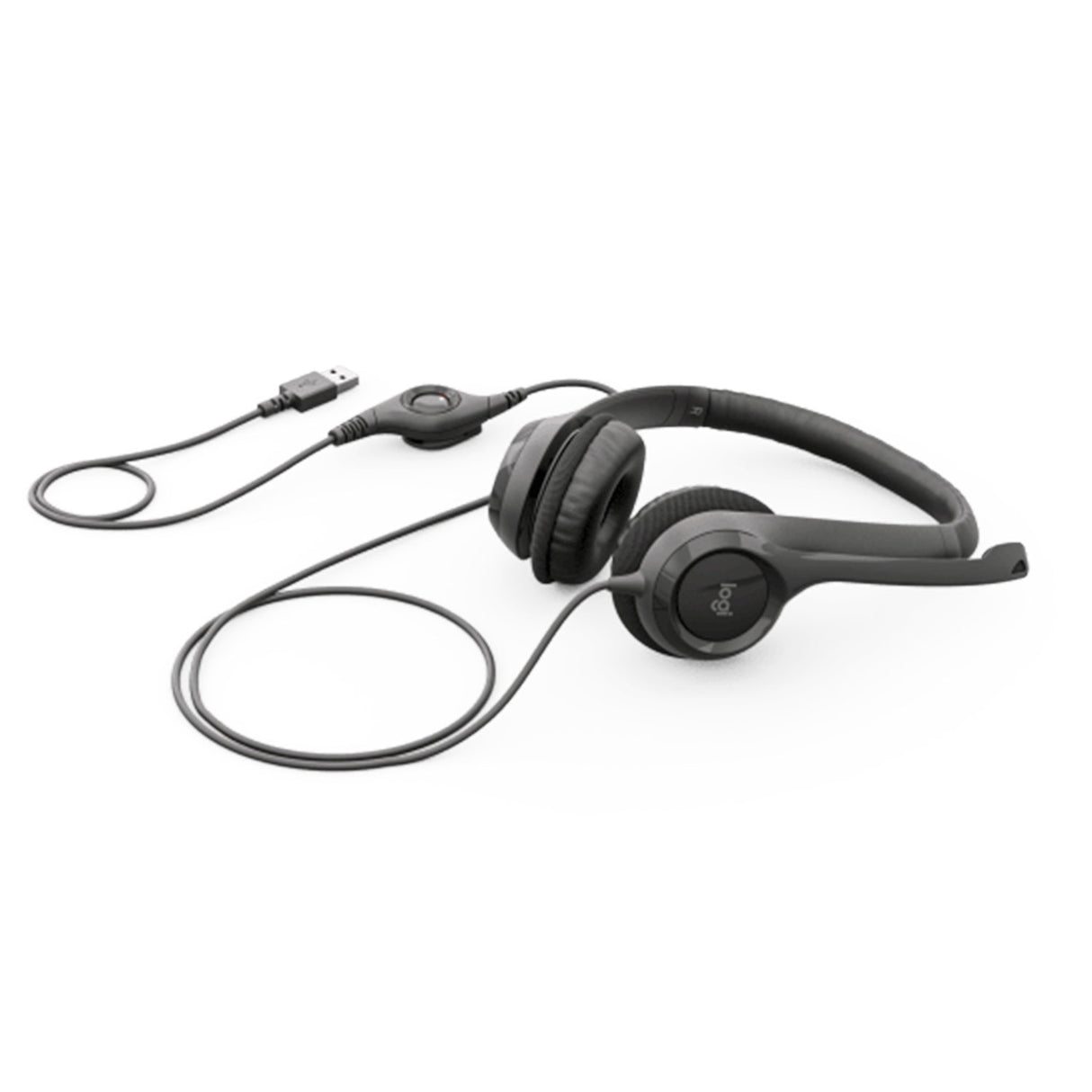 Auriculares USB Logitech H390 Noise Cancelling Negro (981-000406)