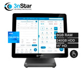 AIO 3nStar POS PTE0120 Intel Celeron J6412 8 GB RAM Disco HDD 240 GB Pantalla táctil 15” HD Windows 11
