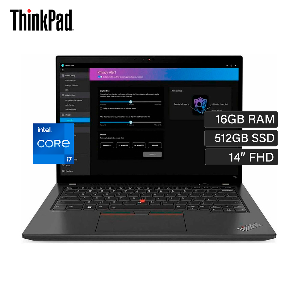 Laptop Lenovo ThinkPad T14 Gen 4 Intel Core i7 1365U RAM 16GB Disco 512GB SSD 14" FHD Windows 11 Pro Open Box