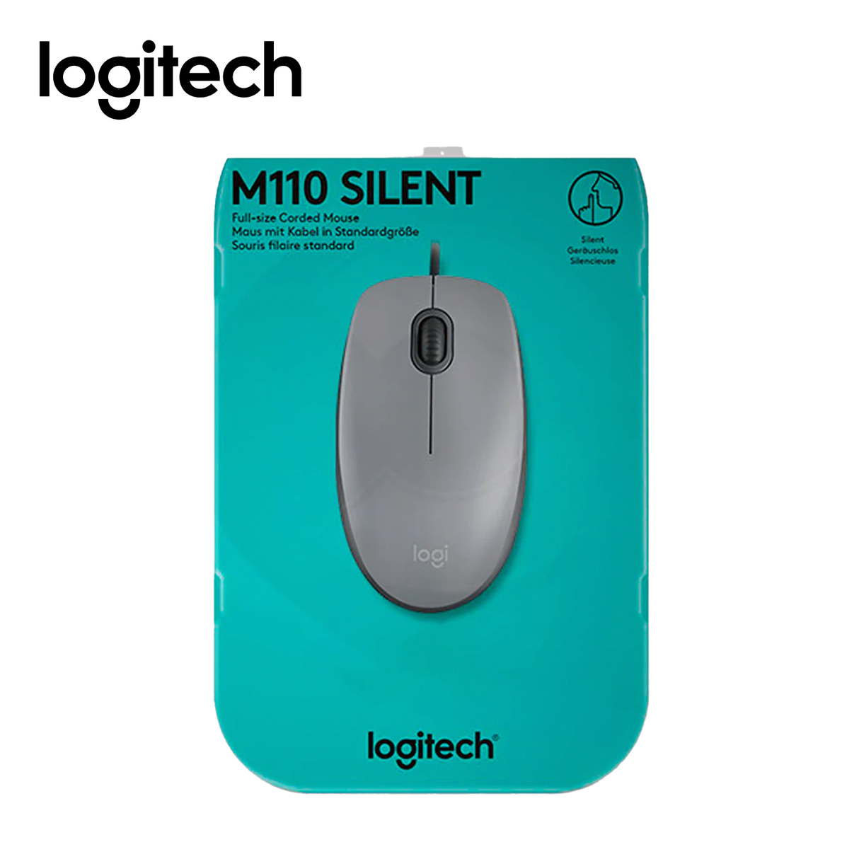 Mouse Logitech M110 Silencioso Óptico USB Gris