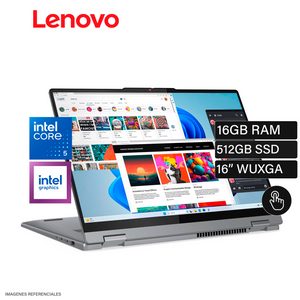 Laptop Lenovo IdeaPad 5 2-in-1 16IRU9 Intel Core 5 120U Ram 16GB Disco 512GB SSD 16″ WUXGA Táctil Windows 11 (83DU004VUS)