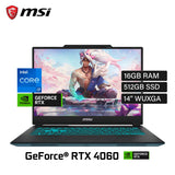 Laptop MSI Cyborg 14 A13VF-018US Intel Core I7 13620H Ram 16GB Disco 512GB SSD Video RTX 4060 8GB 14" WUXGA Windows 11