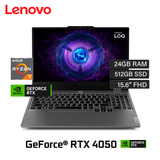 Laptop Lenovo LOQ 15ARP9 Ryzen 7 7435HS Ram 24GB Disco 512GB SSD Video Nvidia RTX 4050 6GB 15.6" FHD Freedos