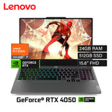 Laptop Lenovo LOQ 15ARP9 Ryzen 7 7435HS Ram 24GB Disco 512GB SSD Video Nvidia RTX 4050 6GB 15.6" FHD Freedos (83JC008GLM)