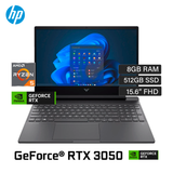 Laptop HP Victus 15-FB2002LA Ryzen 5 8645HS RAM 8GB Disco 512GB SSD Video RTX 3050 6GB 15.6" FHD Windows 11