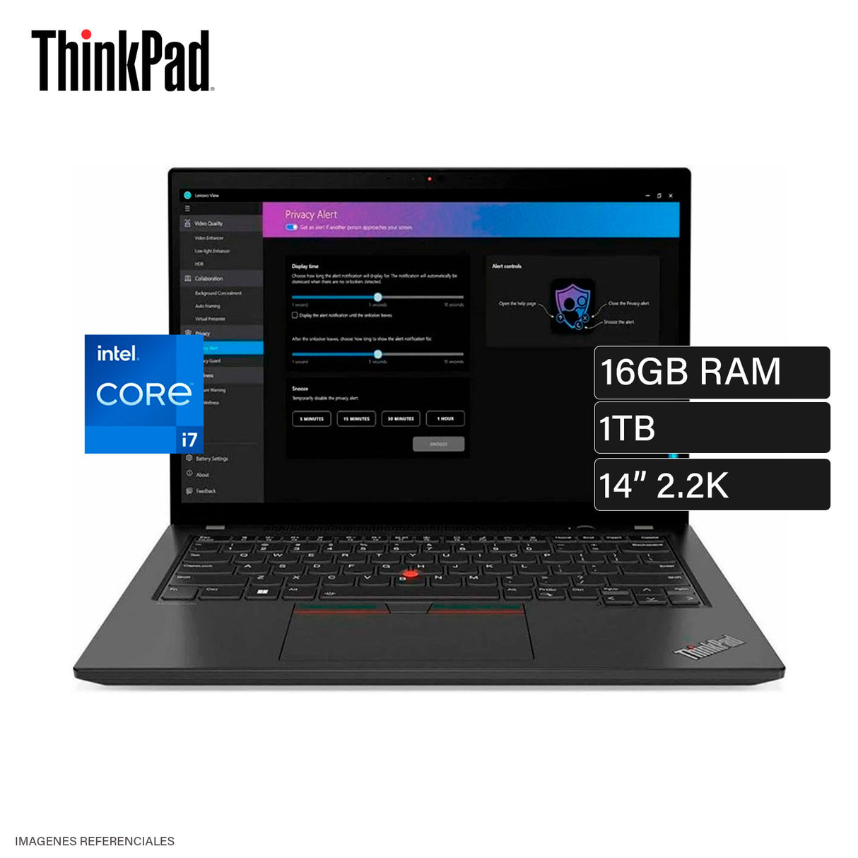 Laptop Lenovo ThinkPad T14 Gen 4 Intel Core i7 1355U RAM 16GB Disco 1TB SSD 14" 2.2K Windows 11 Pro (21HE0010LM)