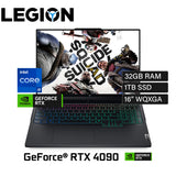 Laptop LENOVO Legion Pro 7 16IRX9H Intel Core i9 14900HX Ram 32GB Disco 1TB Video NVIDIA RTX 4090 16GB 16" WQXGA Windows 11 (83DE0008US)