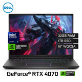 Laptop Dell Alienware M16 R2 Intel Core Ultra 9 185H RAM 32GB Disco 1TB SSD Video RTX 4070 8GB 16" WQXGA