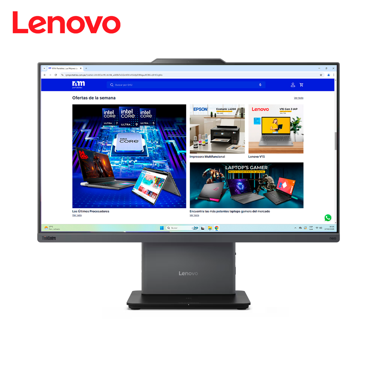 Lenovo AIO Thinkcentre NEO 50A 24 GEN 5 Intel Core i7 13620H RAM 16GB Disco 1TB SSD Windows 11 Pro