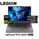 Laptop Lenovo Legion Slim 5 16AHP9 Ryzen 7 8845HS Ram 16GB Disco 512GB SSD Video Nvidia RTX 4070 8GB 16" WQXGA FreeDos (83DH0087LM)
