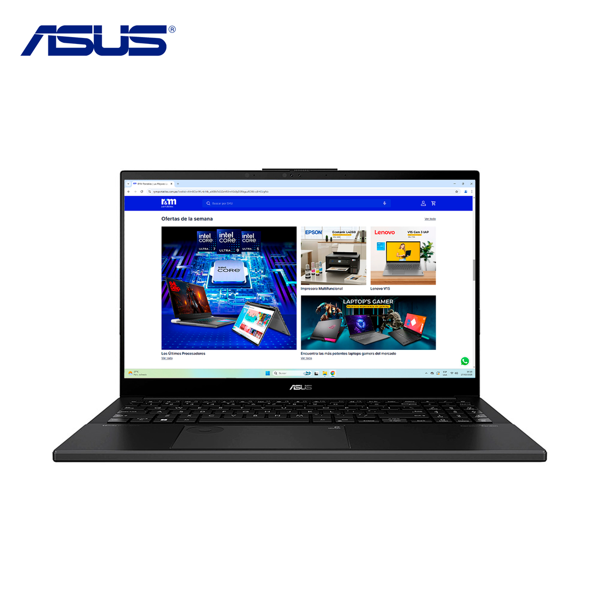 Laptop Asus Q543M Intel Core 9 185H RAM 24GB Disco 2TB SSD Video Nvidia RTX 3050 6GB 15.6" Oled FHD Windows 11