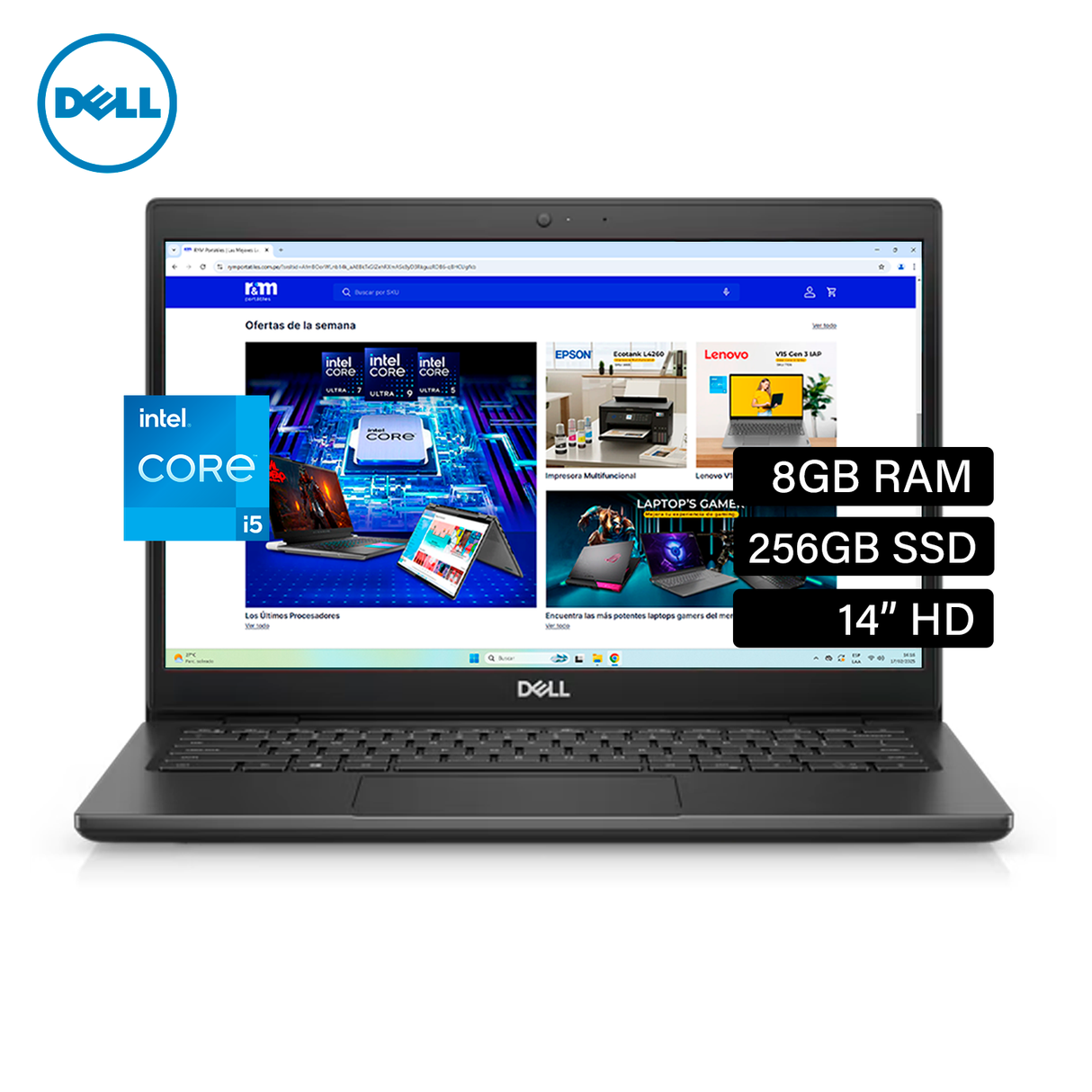Laptop Dell Latitude 3420 Intel Core i5 1145G7 RAM 8GB Disco 256GB SSD 14" HD Open Box