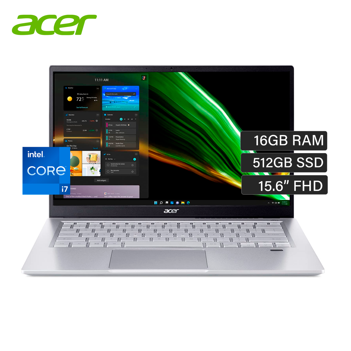 Laptop Acer Aspire A315-59-7930 Intel Core i7 1255U RAM 16GB Disco 512GB SSD 15.6" FHD Windows 11