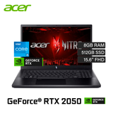 Laptop ACER Nitro 5 ANV15-51-518Q Intel Core i5 13420H  RAM 8GB Disco 512GB SSD VIDEO Nvidia RTX 2050 4GB 15.6" FHD Windows 11
