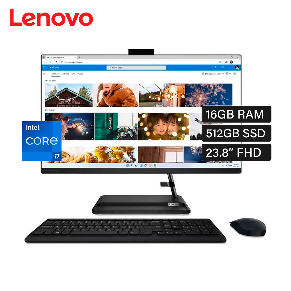 Lenovo Ideacentre AIO 3 24IAP7 Intel Core i7 13620H RAM 16GB Disco 512GB SSD 23.8" FHD Windows 11