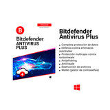 Antivirus Bitdefender 1 Pc / 1 Año de Licencia