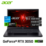 Laptop ACER Nitro V 15 ANV15-51-56GH Intel Core i5 13420H RAM 8GB Disco 512GB SSD Video Nvidia RTX 3050 6GB 15.6" FHD Windows 11