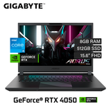 Laptop Gigabyte AORUS 15 9MF Intel Core i5 12500H RAM 8GB Disco 512GB SSD Video Nvidia RTX 4050 6GB 15.6" FHD Windows 11