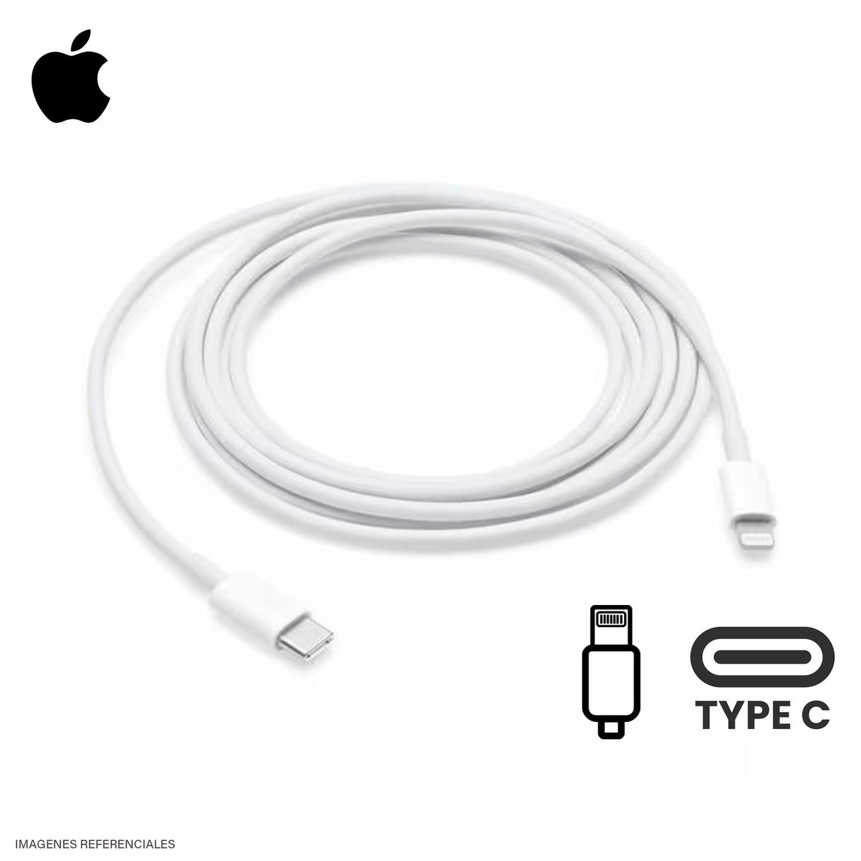 Apple Cable Lightning a USB-C de 2 m MFi para iPhone, iPad y AirPods