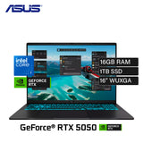 Laptop ASUS GAMING V16 V3607VH-RP013W Intel Core 7 240H Ram 16GB Disco 1TB SSD NVIDIA RTX 5050 8GB 16″ WUXGA FreeDOS